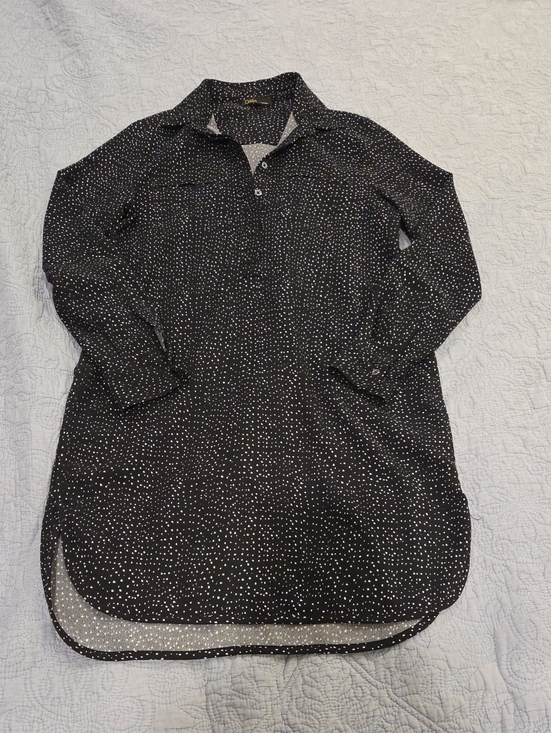 Dalia Dresses & Skirts - Dalia Black Long Sleeve Polka Dot Tunic Dress Size S!